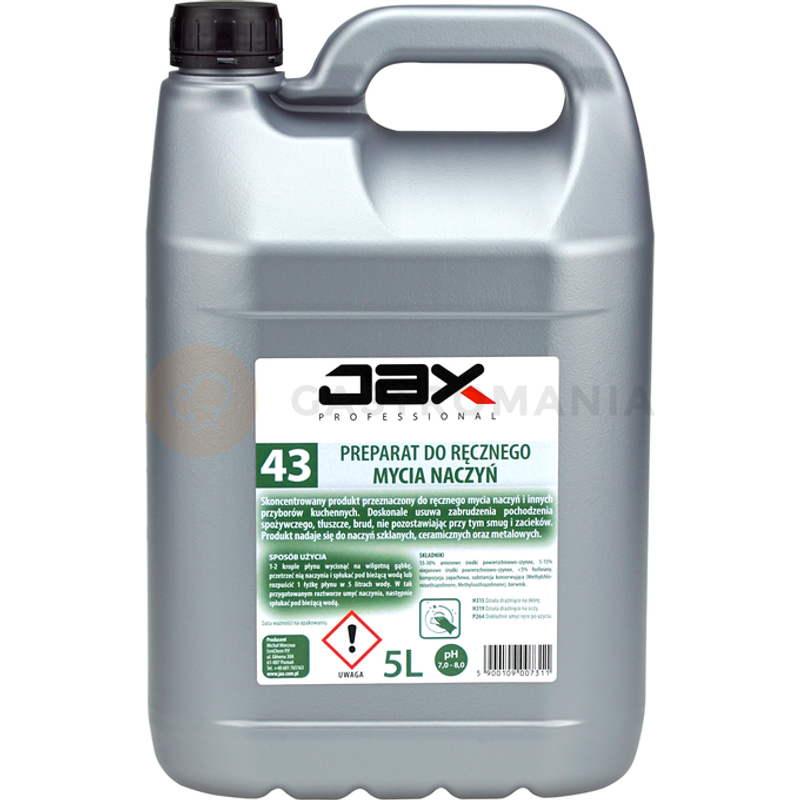 Profesjonalny preparat do ręcznego mycia naczyń Jax Professional "43" 5L